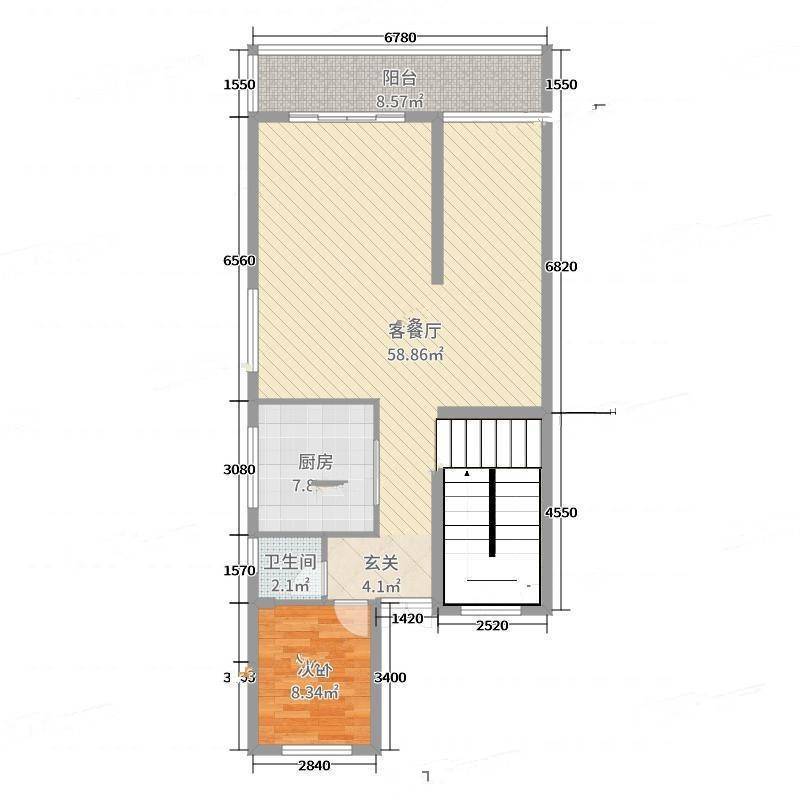 杨公桥1室0厅0卫107㎡户型图