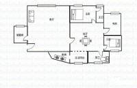 益川科能小区4室2厅2卫130㎡户型图