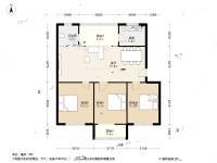 北固门3室1厅2卫110㎡户型图