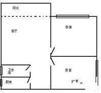 枣子岚垭菜市巷1室1厅1卫68㎡户型图