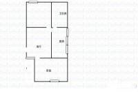 枣子岚垭菜市巷2室1厅1卫56㎡户型图