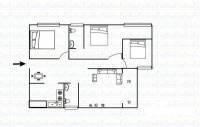 四环路小区3室2厅2卫152㎡户型图