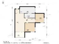 彩云小城2室2厅1卫78㎡户型图