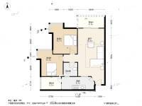 彩云小城2室2厅1卫93.4㎡户型图