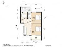 大西门2室2厅1卫65.5㎡户型图