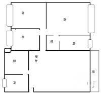 肖家湾拓展大厦3室2厅1卫96㎡户型图