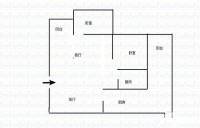 保利爱尚里二期2室2厅1卫72㎡户型图