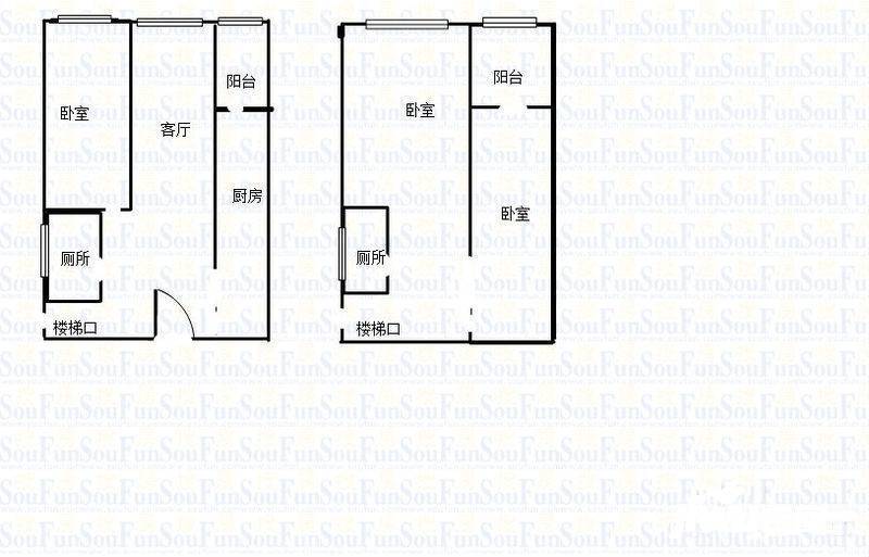 保利爱尚里二期3室2厅1卫68㎡户型图