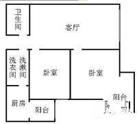 浪高亮阁2室2厅1卫93㎡户型图