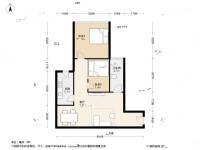 阳光青城2室1厅1卫42.6㎡户型图