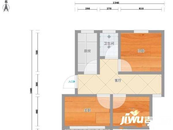 南湾营3室2厅1卫105㎡户型图