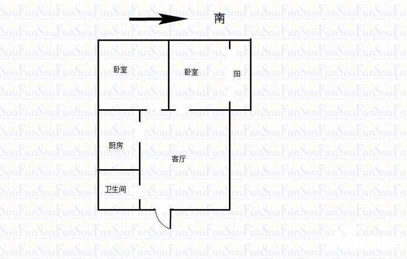 东井村39号2室2厅1卫72㎡户型图