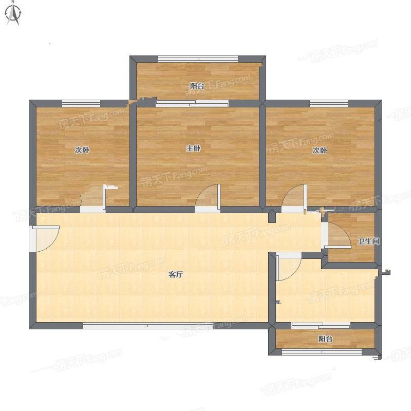 祁家桥住宅3室1厅0卫110㎡户型图