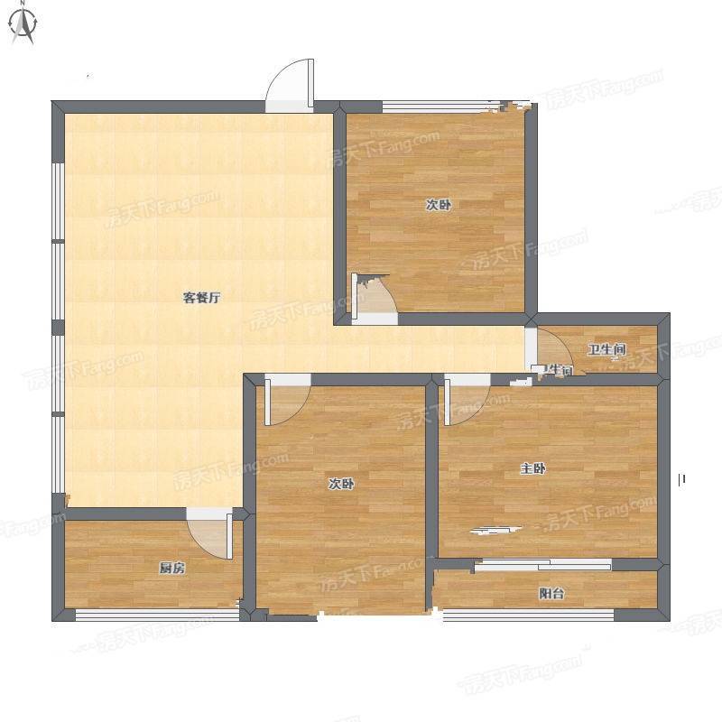 祁家桥住宅3室2厅0卫120㎡户型图