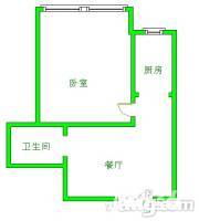 虎踞路住宅1室1厅1卫41㎡户型图