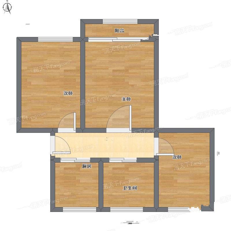 虎踞路住宅3室1厅0卫77㎡户型图