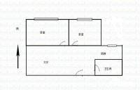 百通国际公寓2室2厅1卫73㎡户型图