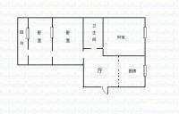 东井亭住宅2室1厅1卫47㎡户型图