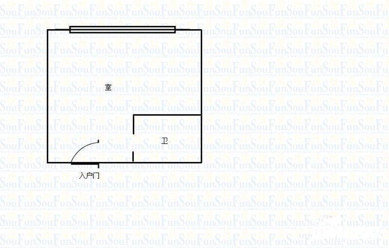 黄家圩住宅1室0厅1卫25㎡户型图