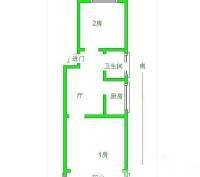 老菜市住宅2室1厅1卫47㎡户型图