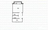 东瓜圃桥2室1厅1卫54㎡户型图