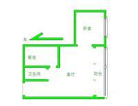 鼓楼三条巷小区1室1厅1卫40㎡户型图