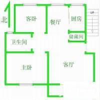 小行里小区2室2厅1卫79㎡户型图