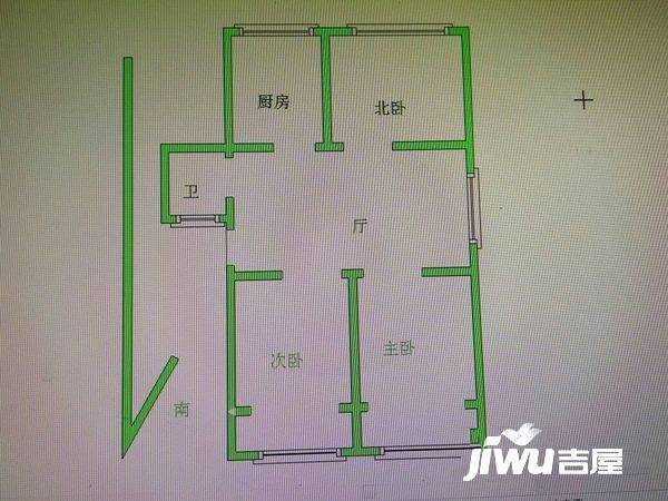 古平岗住宅3室1厅1卫80㎡户型图