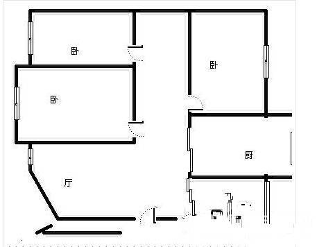 匡芦路住宅3室1厅1卫86㎡户型图