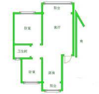 宁夏路住宅2室2厅1卫95㎡户型图