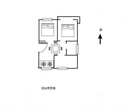 虎踞关住宅3室1厅1卫67㎡户型图