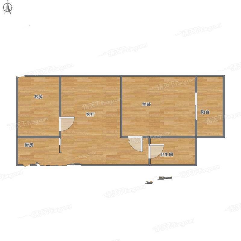 虎踞关住宅2室1厅0卫64㎡户型图