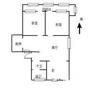 广州路一中心3室1厅1卫89㎡户型图