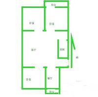 绒庄新村3室1厅1卫60㎡户型图