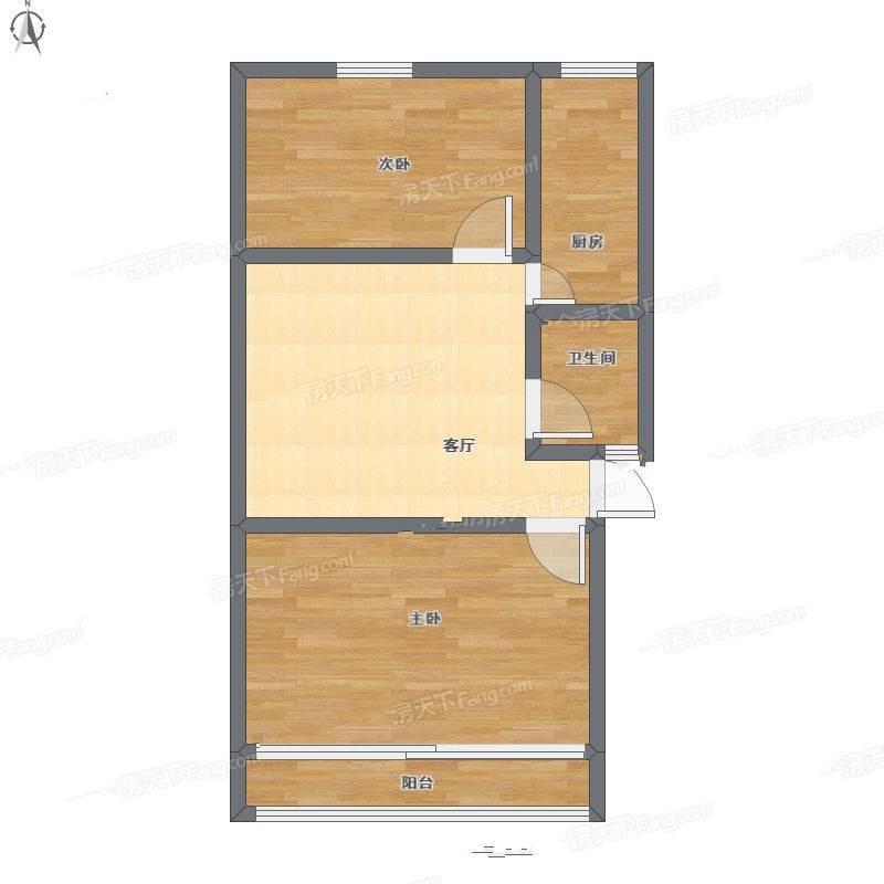 五塘村2室1厅0卫75㎡户型图