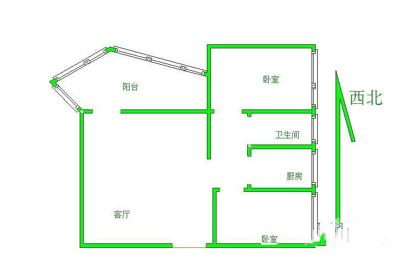 弓箭坊3室1厅1卫91㎡户型图