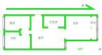 北京西路71号2室1厅1卫82㎡户型图