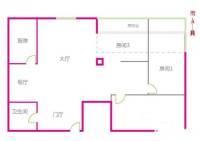 大锏银巷3室2厅1卫103㎡户型图