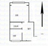 白衣庵2室1厅1卫61㎡户型图