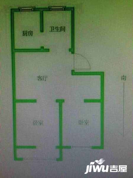 五塘广场2室1厅1卫75㎡户型图