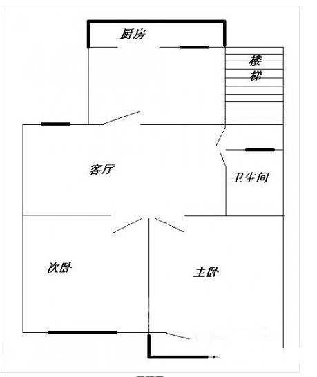 康安里3室1厅1卫75㎡户型图