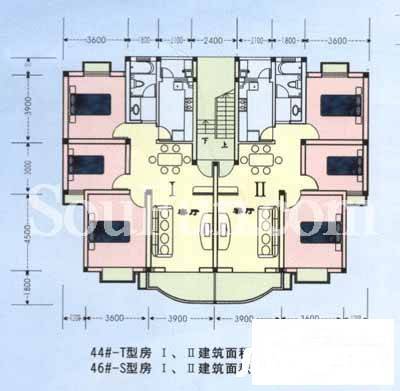 西苑新寓3室2厅1卫105.7㎡户型图