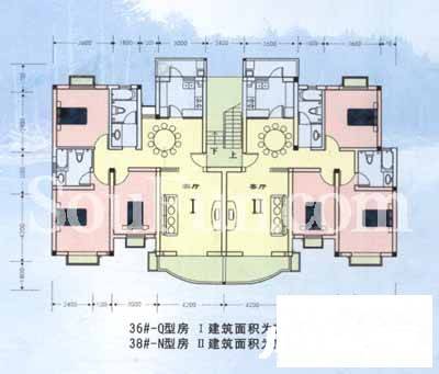 西苑新寓3室2厅1卫105.7㎡户型图