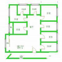 揽翠苑4室2厅2卫162㎡户型图