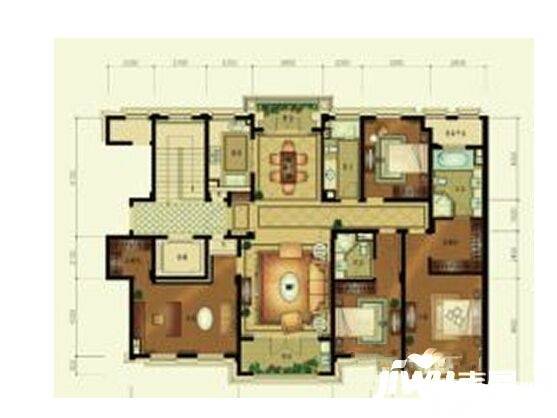 揽翠苑4室2厅2卫162㎡户型图