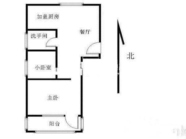 杨将军巷住宅2室1厅1卫101㎡户型图