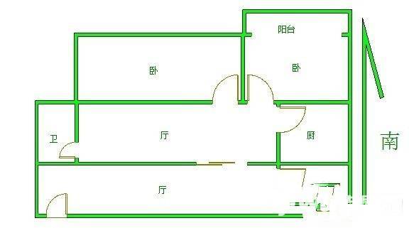 杨将军巷住宅3室1厅1卫125㎡户型图