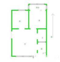 兴贤佳园2室1厅1卫69㎡户型图