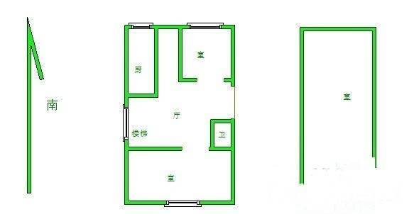 兴贤佳园3室1厅1卫53㎡户型图