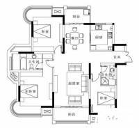 苏宁睿城3室2厅2卫139.7㎡户型图